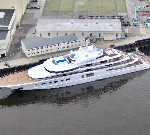 quantum blue yacht helicopter